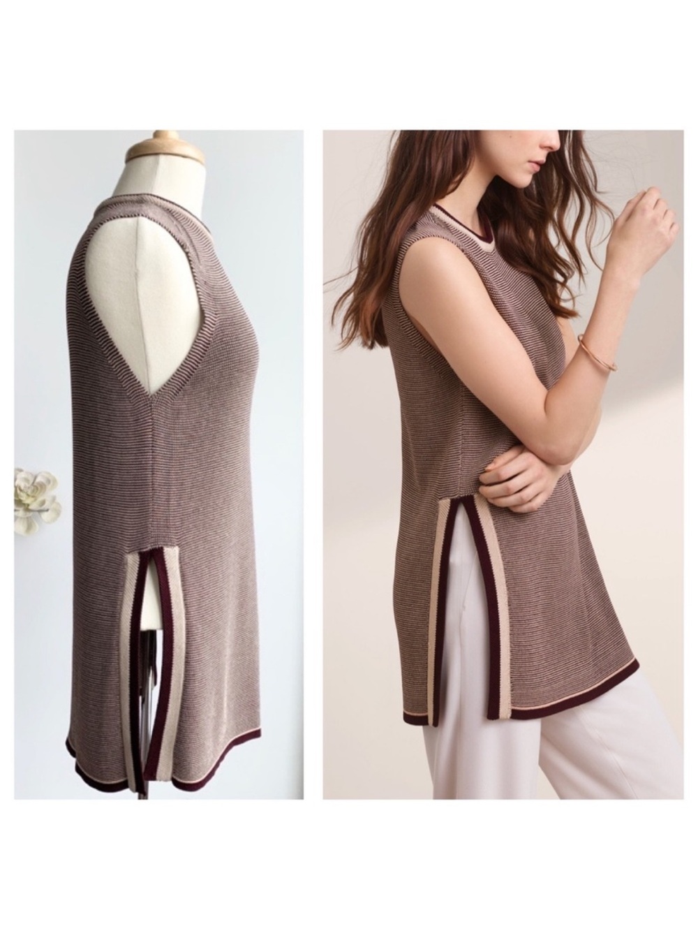 🎈Wilfred Palmier sleeveless knit sweater top M
